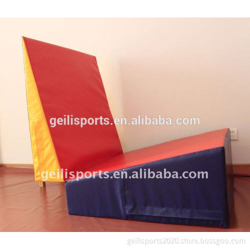 High density sponge kids soft gymnastics training folding incline wedge mat gym mat